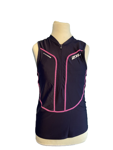 2XU - Women's endurance singlet WT1114 pink/ black
