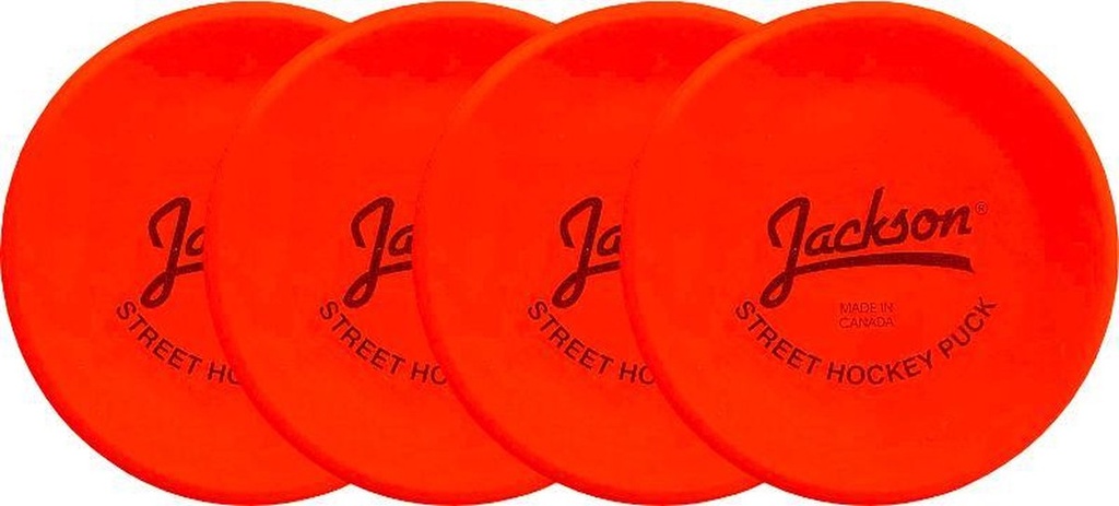 Jackson - Set of 4 hockey pucks Indoor - Orange