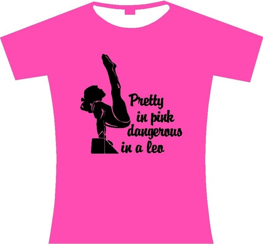 Gymnastics T-shirts adult -"Pretty in pink" Pink