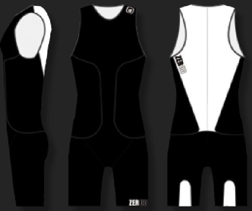 ZeroD - oSuit - CMOSUIT trisuit distance olympique Homme Noir/blanc Black/white